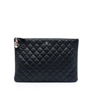 Chanel O Case Clutch Quilted Lambskin #256350C11B